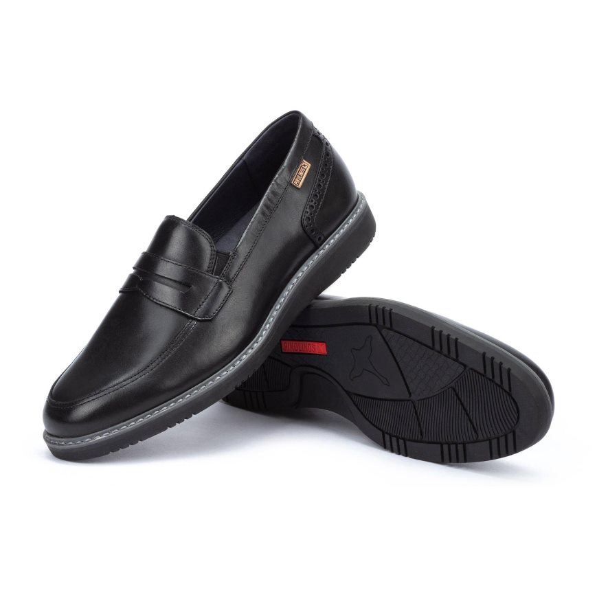 Men's Pikolinos AVILA Moccasins Black | NZ NA28905